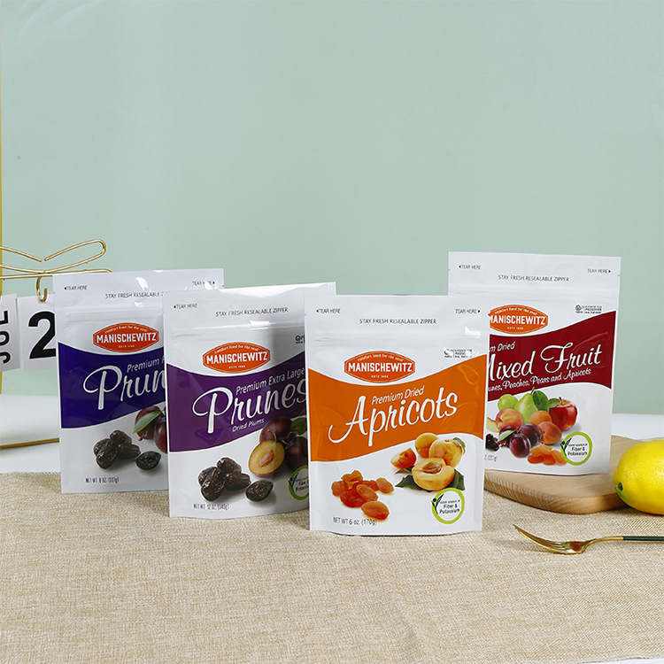 Nut and Dried Fruit Stand-up Zipper Snack Packaging Pouch - nut and dried custom flexible packaging