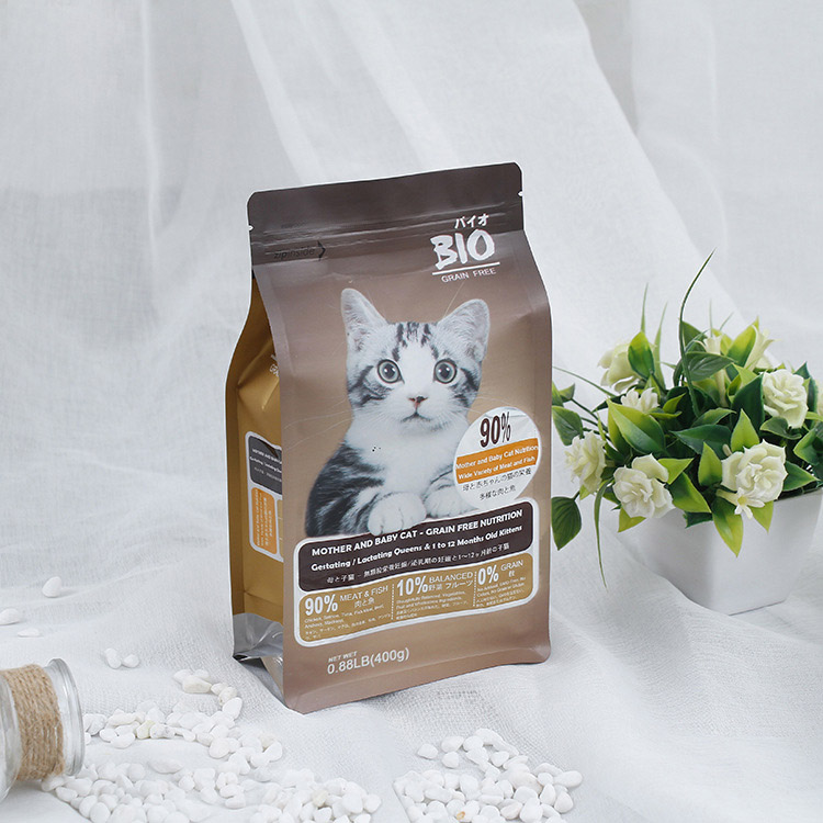Flat-bottom Pet Food Packaging Bag for Cat - flat-bottom pet food custom flexible packaging