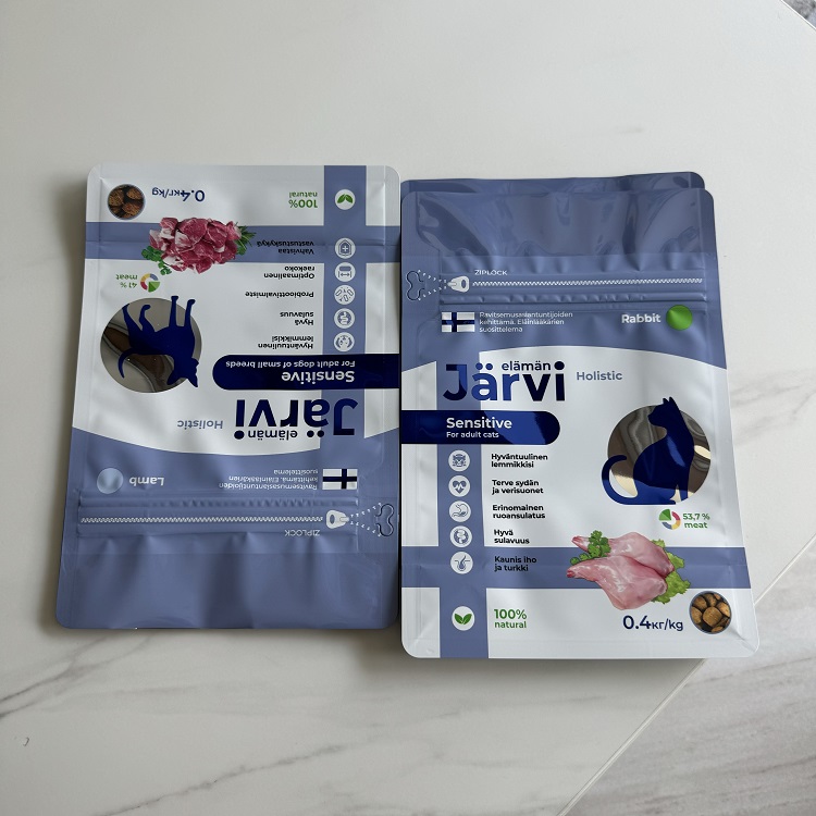 Flat-bottom Pet Food Zipper Foil Packaging Bag - flat-bottom pet food custom flexible packaging