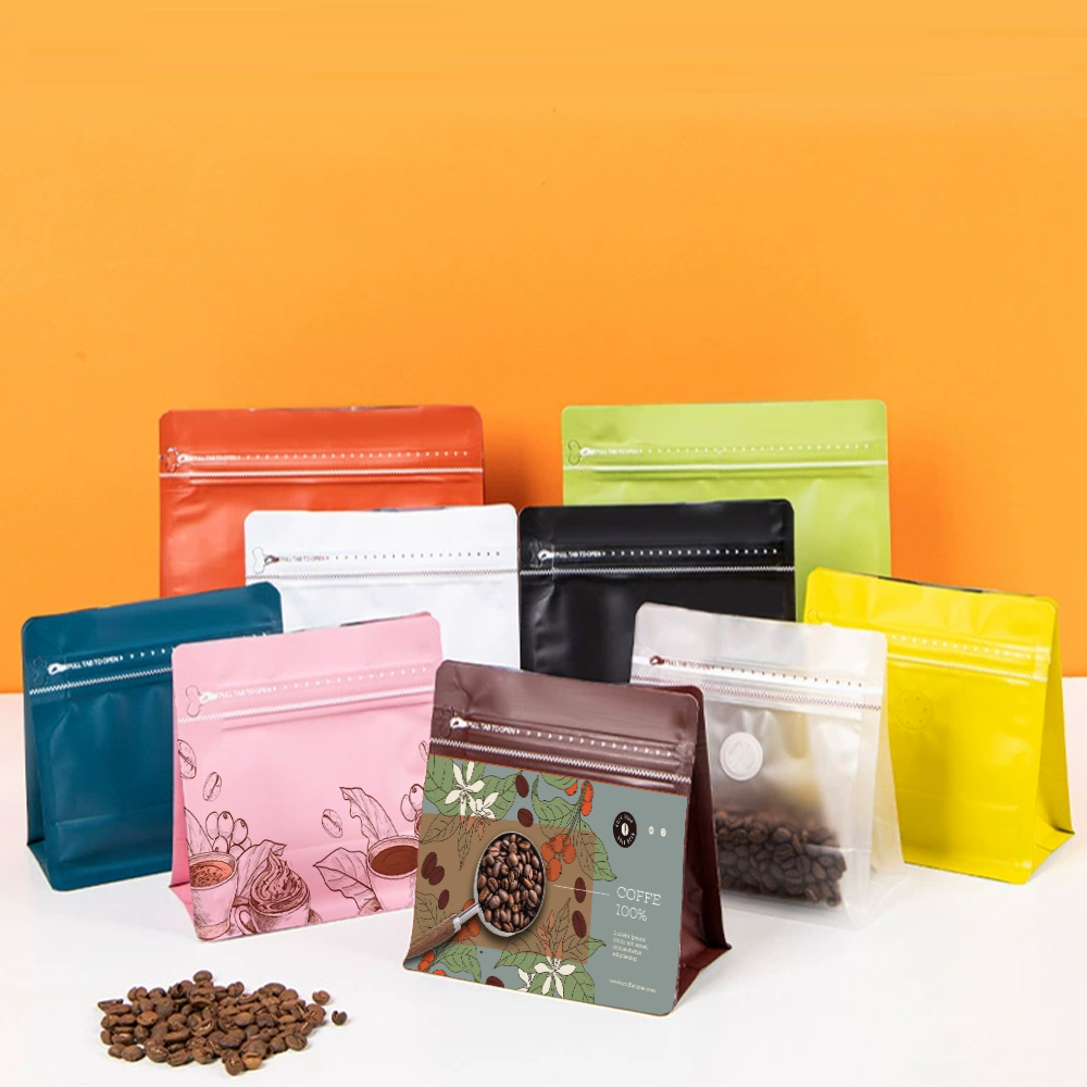 Custom Coffee Stand-up Zipper Foil Mylar Packaging Pouch Tea - custom coffee stand-up custom flexible packaging