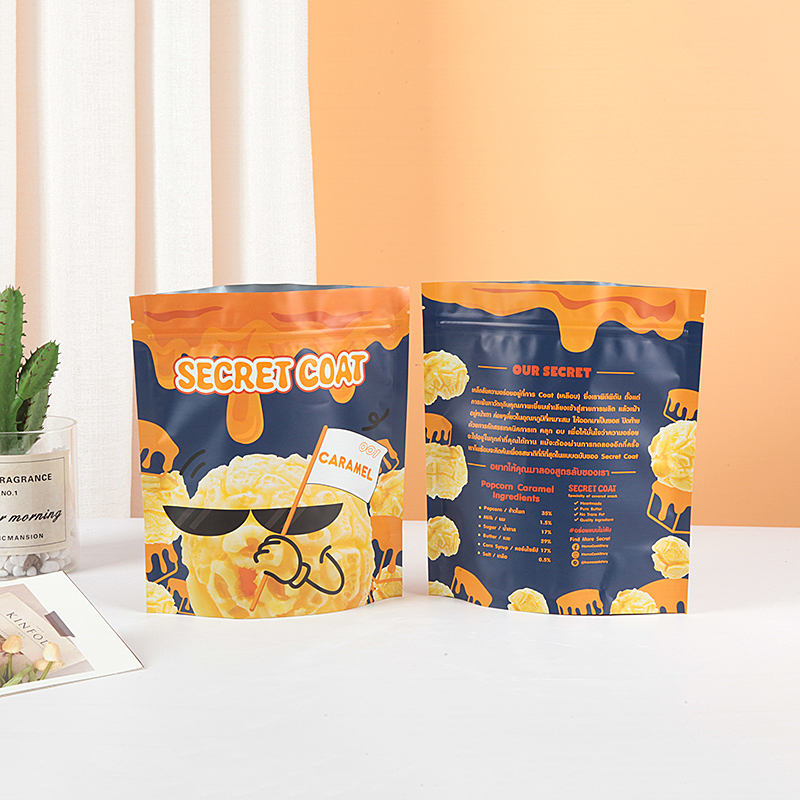 Flat-bottom Snack Food Zipper Custom Print Packaging Pouch - flat-bottom snack food custom flexible packaging