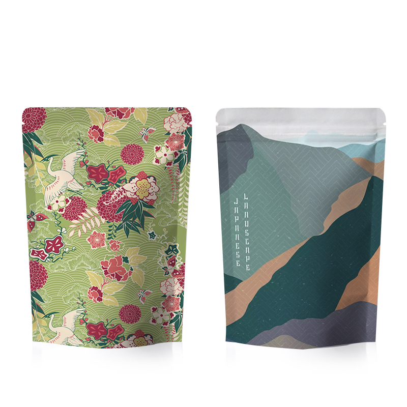 Barrier Zipper Kraft Window Pouch