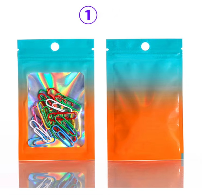 Barrier Zipper Cosmetic Kraft Window Pouch