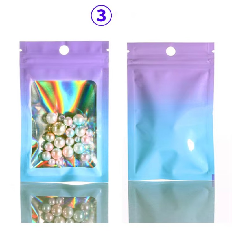 Barrier Zipper Cosmetic Kraft Window Pouch