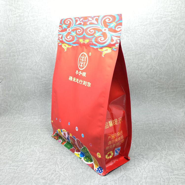 Zipper Matte Finish Kraft Window Pouch