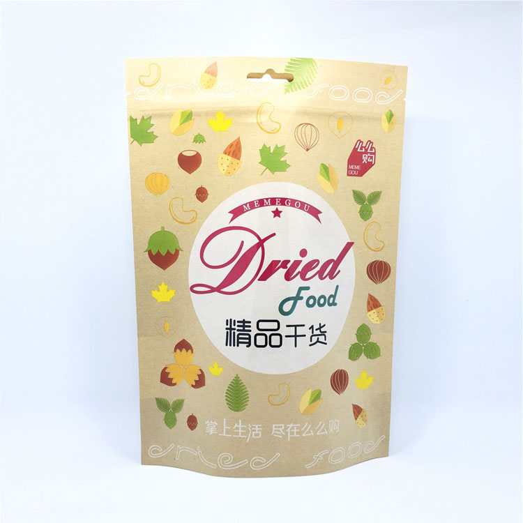 Zipper Matte Finish Kraft Window Pouch