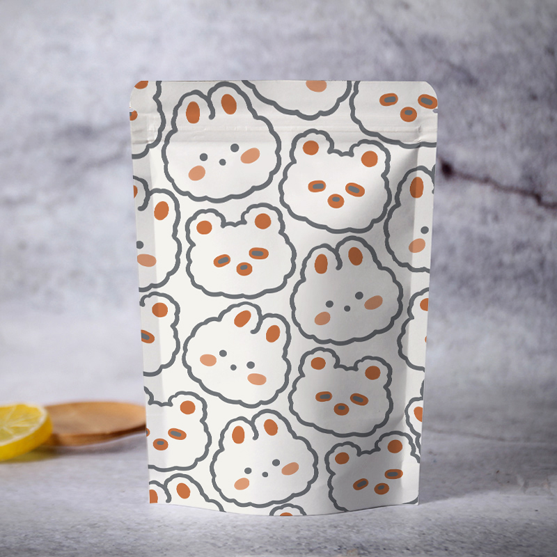 Barrier Zipper Kraft Window Pouch