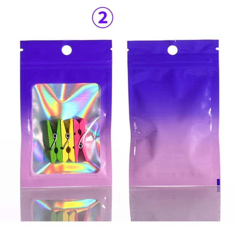 Barrier Zipper Cosmetic Kraft Window Pouch