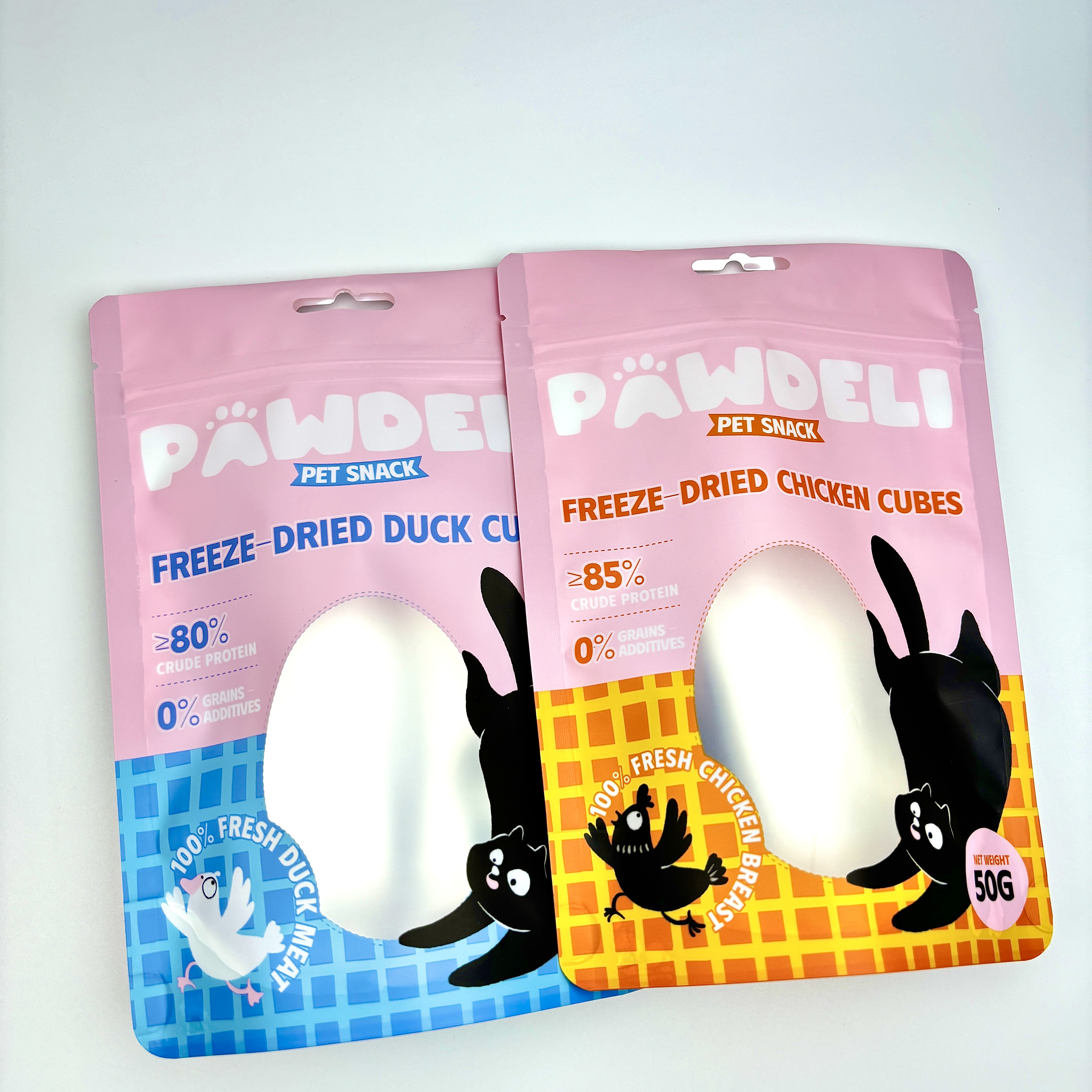 Zipper Clear PET Food Stand-up Pouch