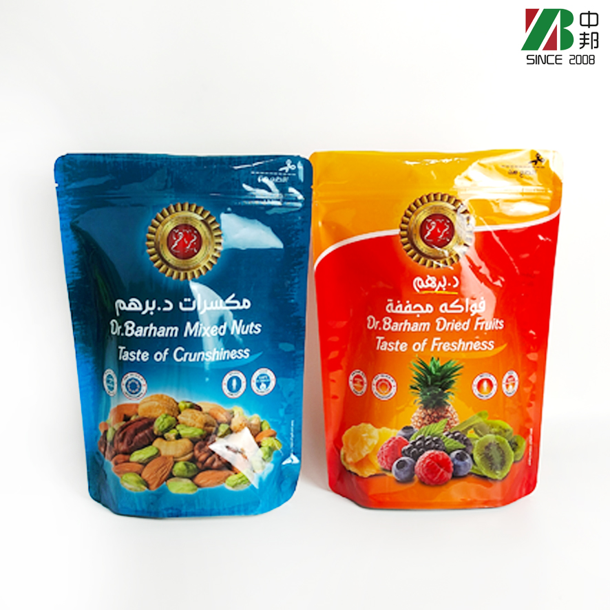 Zipper Moisture Barrier Snack Stand-up Pouch