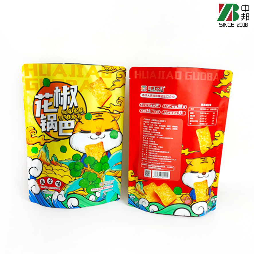 Zipper Moisture Barrier Snack Stand-up Pouch