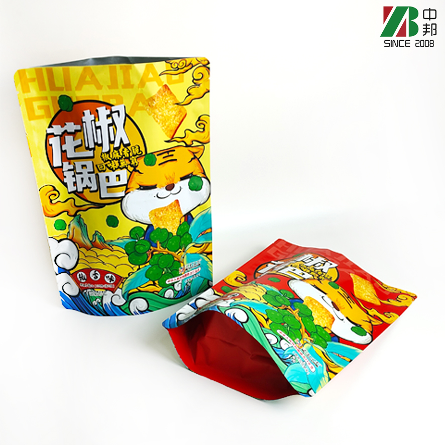 Zipper Moisture Barrier Snack Stand-up Pouch
